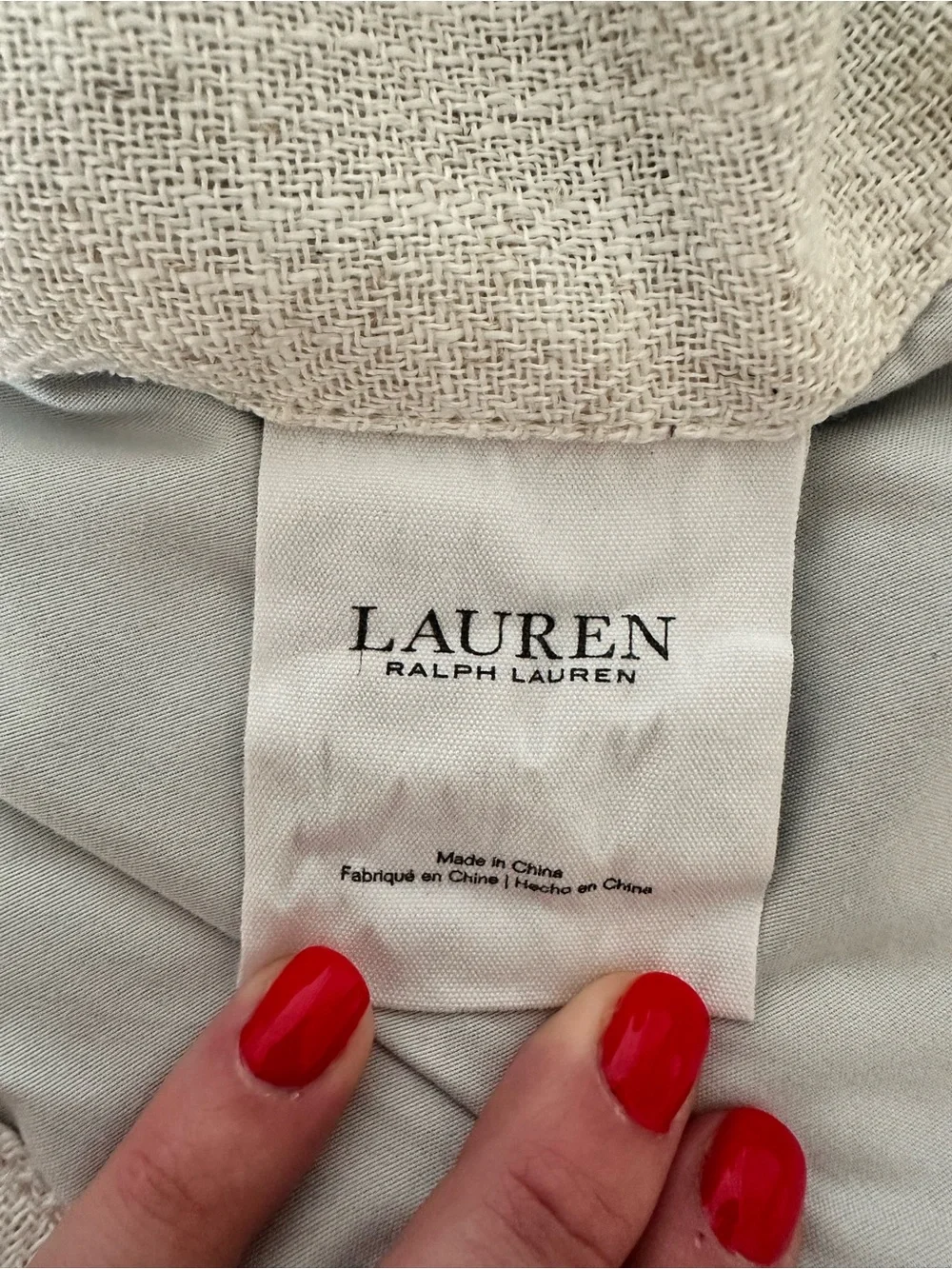 84” Blackout Lauren Ralph Lauren Pair of Cream Curtains
